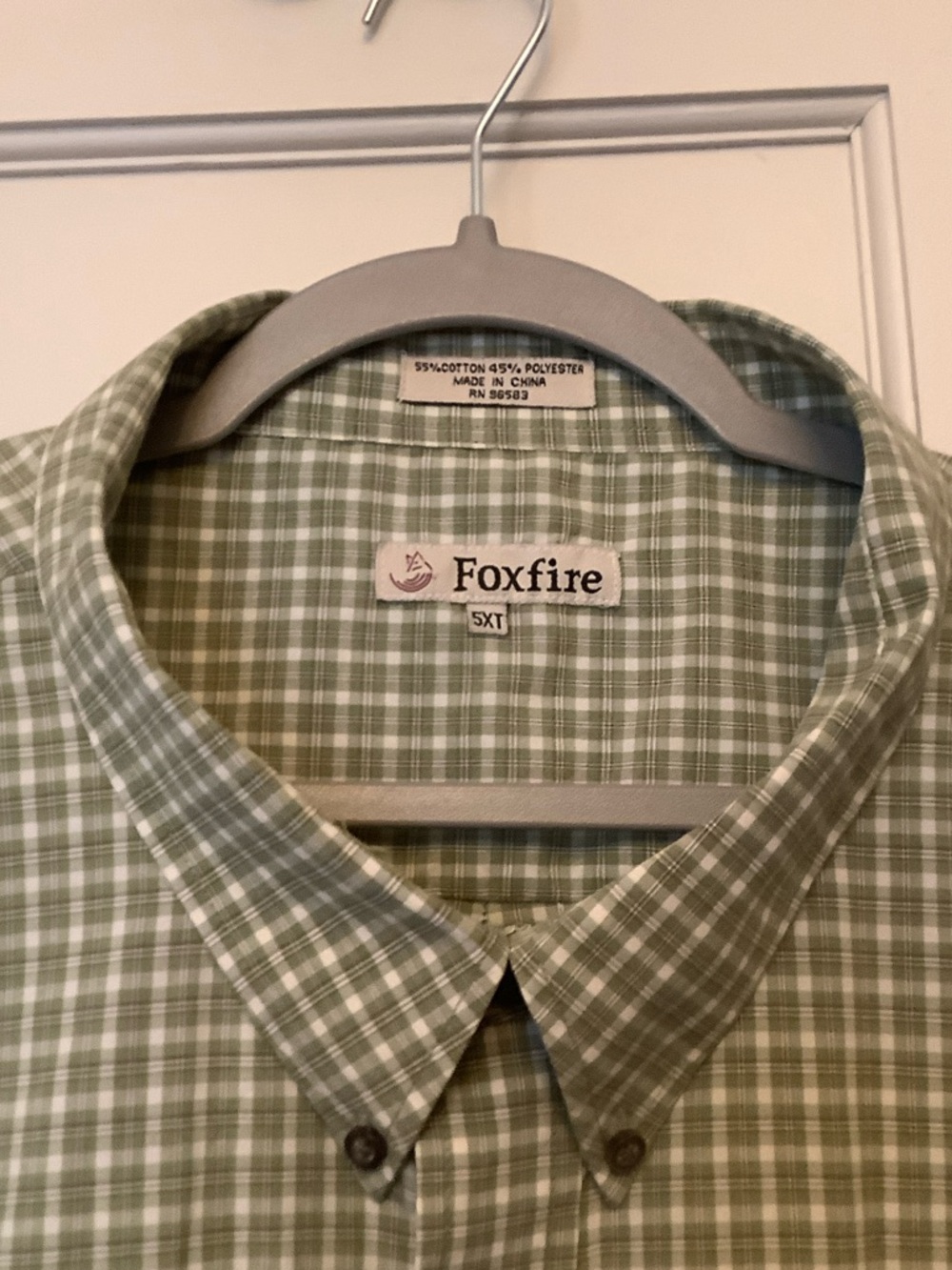 Foxfire Green Windowpane Short-Sleeve Button-Down Shirt - Picture 3 of 7
